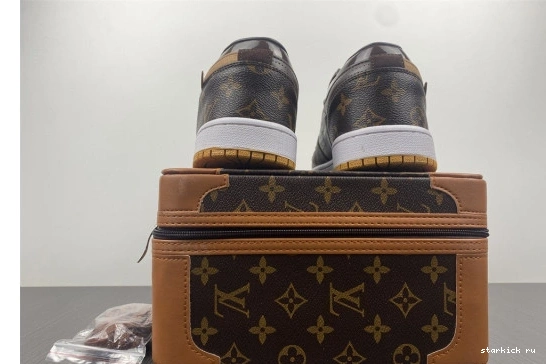 CASE) Low -LouiV 1 AIR Top WHITE-LouiV (WITH O-W JORDAN 0103